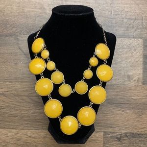 Yellow Gold Fashion Two Tier Statement Necklace